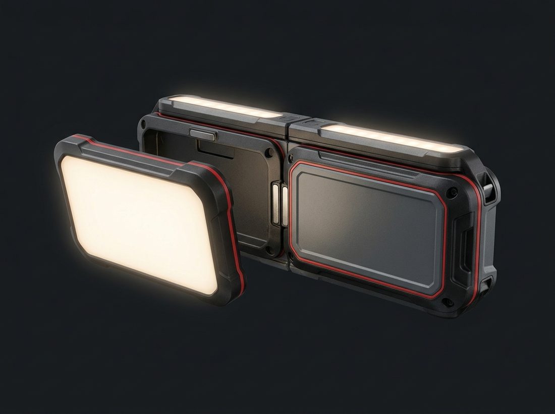 AI-generated studio render of the LINK-LIGHT concept